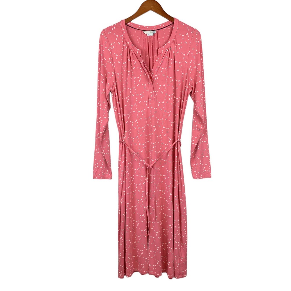 Boden Tilda Dress Pink Jersey Midi 14 L Long